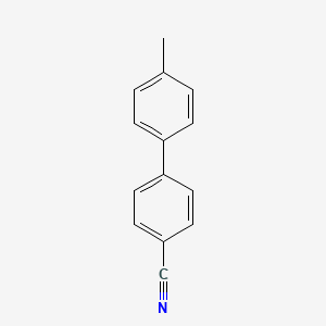 Chemical structure of 4-Cyano-4'-methylbiphenyl