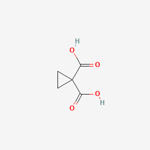 Chemical structure of 1,1-Cyclopropanedicarboxylic Acid