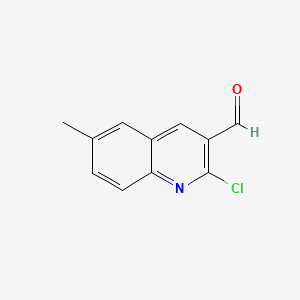 Chemical structure of 2-Chloro-6-methylquinoline-3-carboxaldehyde