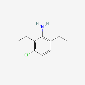 Chemical structure of 3-chloro-2,6-diethylaniline