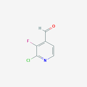 Chemical structure of 2-Chloro-3-fluoro-4-formylpyridine