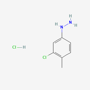 Chemical structure of 3-Chloro-p-tolylhydrazine hydrochloride