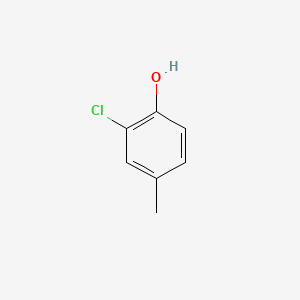 Chemical structure of 2-chloro-4-methylphenol