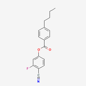 Chemical structure of 4-Cyano-3-fluorophenyl 4-n-butylbenzoate