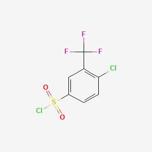 Chemical structure of 4-chloro-3-(trifluoromethyl)benzenesulfonylchloride