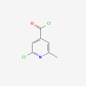 Chemical structure of 2-chloro-6-methylpyridine-4-carbonylchloride