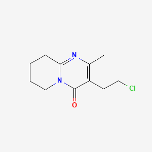 Chemical structure of 3-(2-Chloroethyl)-2-methyl-6,7,8,9-tetrahydro-4H-pyrido[1,2-a]pyrimidin-4-one