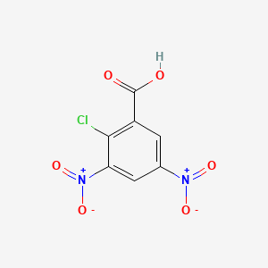 Chemical structure of 2-chloro-3,5-dinitrobenzoic Acid