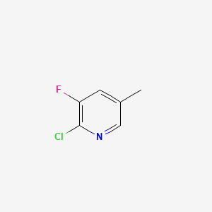 Chemical structure of 2-Chloro-3-fluoro-5-methylpyridine