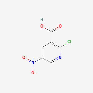 Chemical structure of 2-Chloro-5-nitronicotinic acid