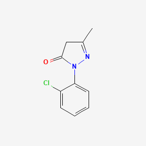 Chemical structure of 1-(2-Chlorophenyl)-3-methyl-5-pyrazolone