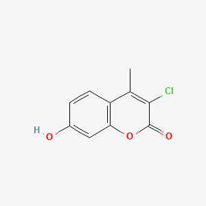 Chemical structure of 3-Chloro-7-hydroxy-4-methylcoumarin
