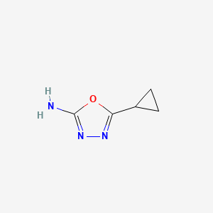 Chemical structure of 5-cyclopropyl-1,3,4-oxadiazol-2-amine