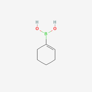 Chemical structure of Cyclohexene-1-boronic acid