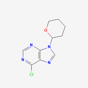 Chemical structure of 6-Chloro-9-(2-tetrahydropyranyl)purine