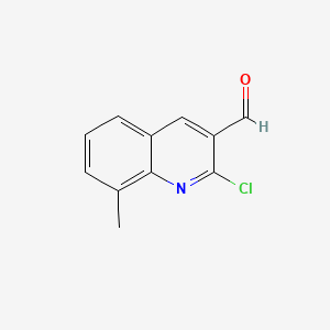 Chemical structure of 2-chloro-8-methylquinoline-3-carbaldehyde