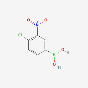 Chemical structure of 4-Chloro-3-nitrobenzeneboronic acid(contains varying amounts of Anhydride)