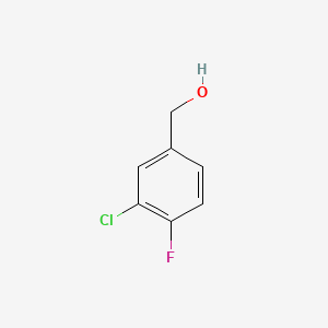 Chemical structure of 3-Chloro-4-fluorobenzyl alcohol