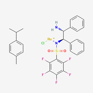 Chemical structure of RuCl[(R,R)-Fsdpen](p-cymene)