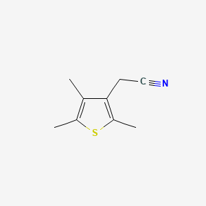 Chemical structure of 3-(Cyanomethyl)-2,4,5-trimethylthiophene
