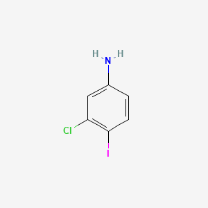 Chemical structure of 3-Chloro-4-iodoaniline