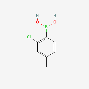 Chemical structure of 2-Chloro-4-methylbenzeneboronic acid(contains varying amounts of Anhydride)
