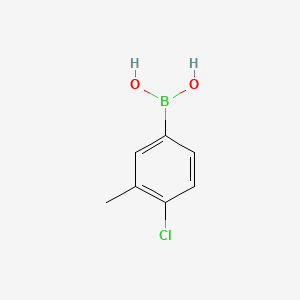 Chemical structure of (4-Chloro-3-methylphenyl)boronic acid