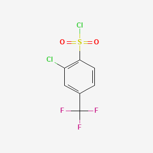 Chemical structure of 2-Chloro-4-(trifluoromethyl)benzenesulfonyl chloride