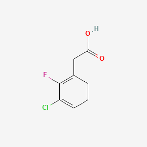 Chemical structure of 3-Chloro-2-fluorophenylacetic acid