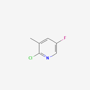Chemical structure of 2-Chloro-5-fluoro-3-methylpyridine