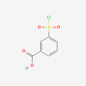Chemical structure of 3-(Chlorosulfonyl)benzoic acid
