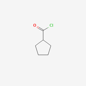 Chemical structure of Cyclopentanecarbonyl Chloride