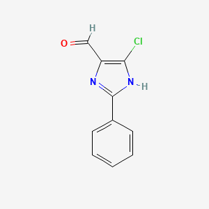 Chemical structure of 5-Chloro-2-phenyl-1H-imidazole-4-carboxaldehyde