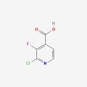 Chemical structure of 2-Chloro-3-fluoropyridine-4-carboxylic acid