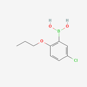 Chemical structure of 5-Chloro-2-propoxyphenylboronic acid