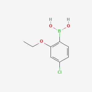 Chemical structure of 4-Chloro-2-ethoxyphenylboronic Acid (contains varying amounts of Anhydride)