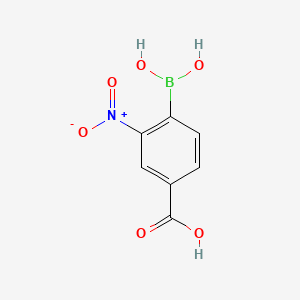 Chemical structure of 4-Carboxy-2-nitrobenzeneboronic acid