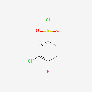 Chemical structure of 3-Chloro-4-fluorobenzenesulfonyl chloride