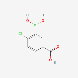 Chemical structure of 3-Borono-4-chlorobenzoic acid