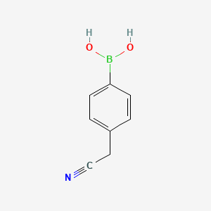 Chemical structure of 4-(Cyanomethyl)benzeneboronic acid
