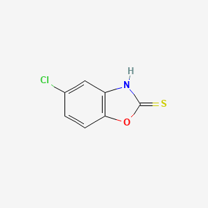 Chemical structure of 5-Chloro-2-mercaptobenzoxazole