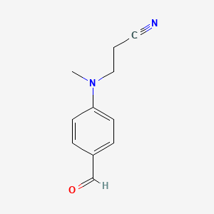 Chemical structure of 4-[(2-Cyanoethyl)methylamino]benzaldehyde