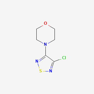 Chemical structure of 3-Chloro-4-morpholino-1,2,5-thiadiazole