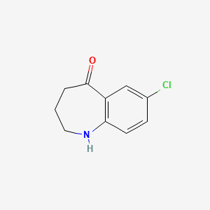 Chemical structure of 7-Chloro-1,2,3,4-tetrahydro-5H-1-benzazepin-5-one