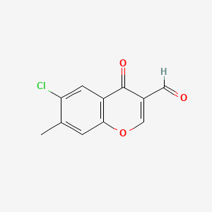 Chemical structure of 6-Chloro-3-formyl-7-methylchromone