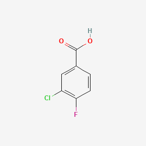 Chemical structure of 3-Chloro-4-fluorobenzoic Acid