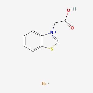 Chemical structure of 3-(Carboxymethyl)benzothiazolium Bromide