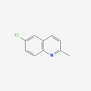 Chemical structure of 6-Chloro-2-methylquinoline