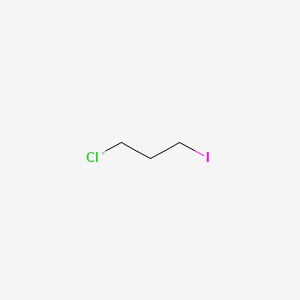 Chemical structure of 1-Chloro-3-iodopropane (stabilized with Copper chip)