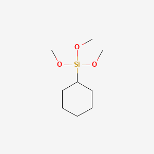 Chemical structure of Cyclohexyltrimethoxysilane